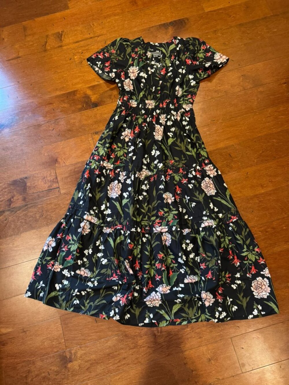 NWOT Anthropologie Summerset Dress Pink & Green Floral